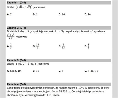 Matura Matematyka Zadania I Pewniaki Eska Pl