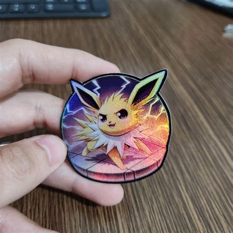 Jual Sticker Hologram Anime Psh1902 Pokemon Eeveelution Jolteon Shopee Indonesia