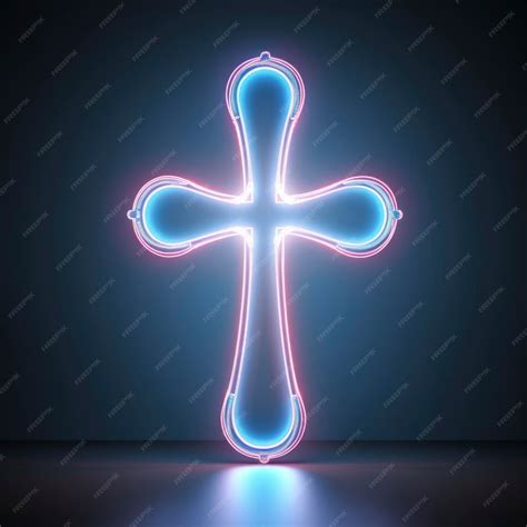 Premium Photo A Cross Symbol On Dark Background