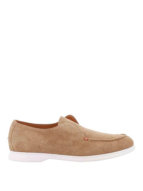 Loafers And Slippers Kiton Suede Loafer Ussa086n0097709001beige