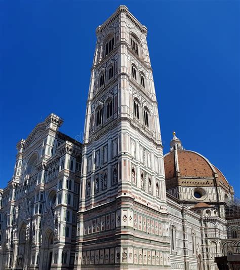 Florence Cathedral Bell Tower. Italian Marble Masterpiece Stock Photo ...