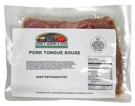 Tongue Souse John F Martin And Sons