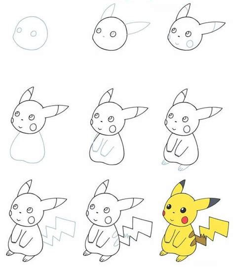 How To Draw Pokemon Pikachu Step By Step Drawing Photos