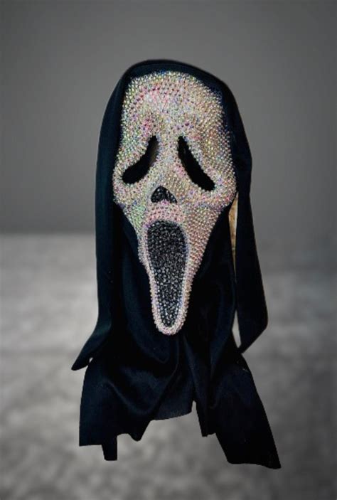 Ghost Bling Scream Mask Customizable, Bedazzled, Costume Party ...