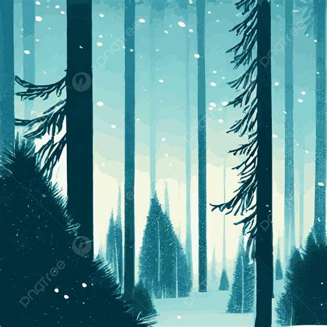 Una Ilustración De Un Amplio Paisaje Navideño Vintage Con Ecos Y Nieve