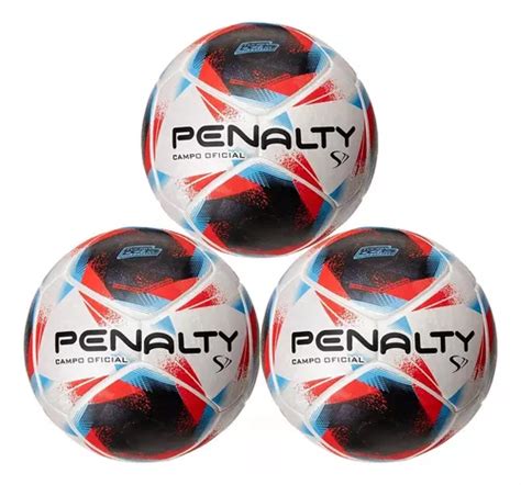 3 Bolas Futebol Campo Oficial S11 R1 Penalty Kit Pack Frete grátis