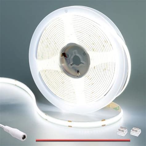 Goming 24v Cob Ruban Led Blanc Froid 6000k 312led M 5m Cri 93 Haute