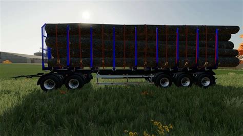 Fliegl Long Trailer Wood With Autoload V1000 Fs25 Fs22 Mod