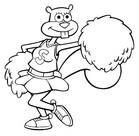 Sandy Cheeks Coloring Pages