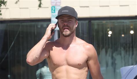 Derek Hough Looks Ripped While Going Shirtless After His Saturday