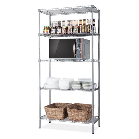 Buy SINGAYE 5 Tier Adjustable Storage Shelf Metal Storage Rack Wire