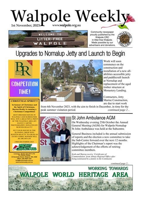 Walpole Weekly Free Community Newspaper Proudly Published By The