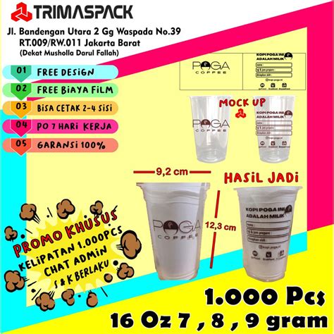 Jual Sablon Gelas Plastik Oz Gram Sablon Cup Plastik Oz