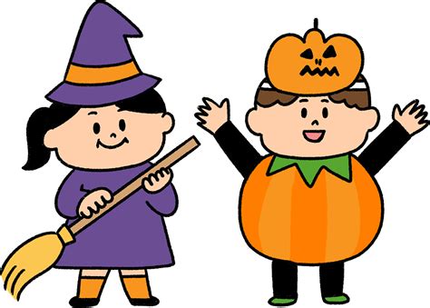 ハロウィンを楽しむ保育園児のイラスト Onwaイラスト