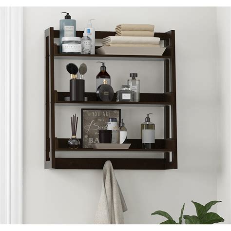 Bathroom Wall Shelf with Hooks – Everything Bathroom