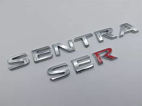 Emblemas Nissan Sentra Ser Letras Cromadas Meses Sin Intereses