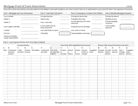 Proof Of Claim Form Fillable Printable Forms Free Online