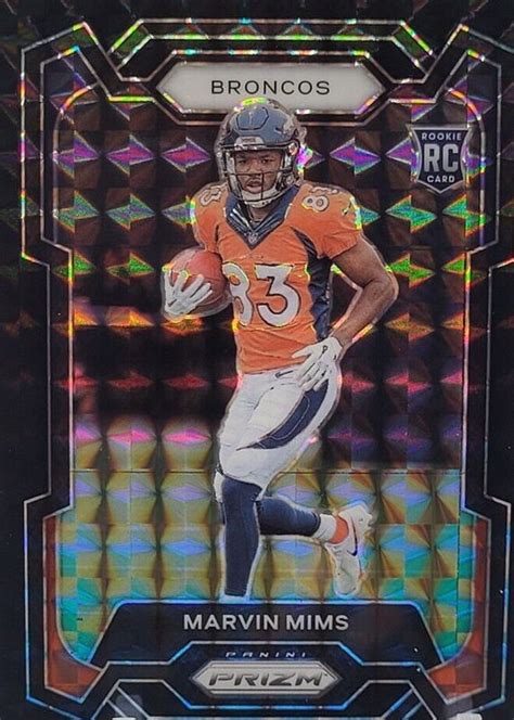 Marvin Mims 2023 Prizm 327 Black Finite 1 RAW Price Guide Sports