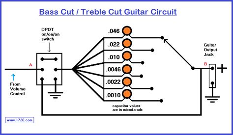 Bass Cut Treble Cut Guitar Tone Circuit