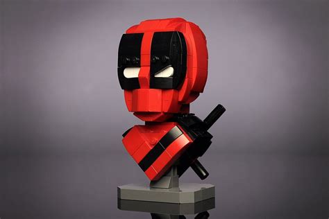 Custom Lego Deadpool Bust By Buildbetterbricks