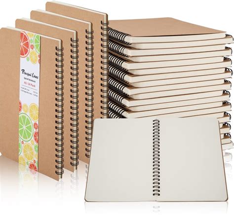 Amazon 20 Pcs Blank Spiral Notebook Journal A5 Soft Cover Unlined