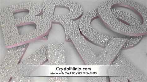 Large Swarovski Bling Crystallized Wall Letters YouTube