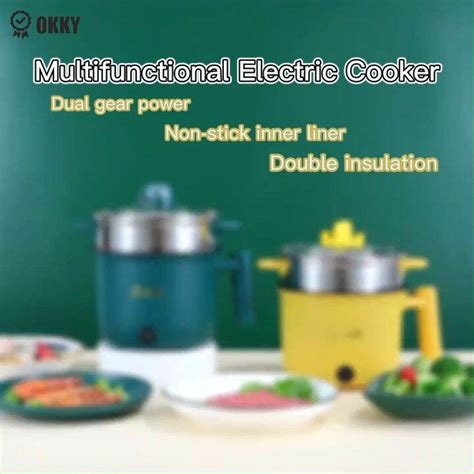 OKKY 1 8L Electric Hot Pot Electric Cooker Small Soup Pot Non Stick