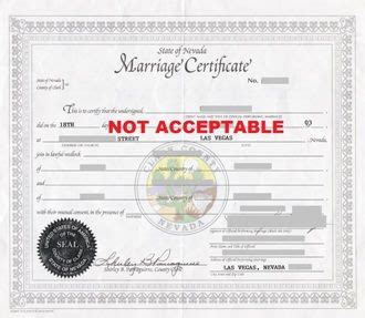 This Is An Original Marriage Certificate From Las Vegas Nevada It Does