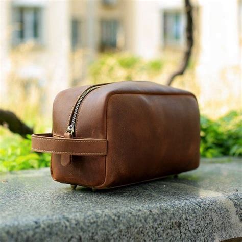 Groomsmen Ts Personalized Leather Toiletry Bag For Groomsmen