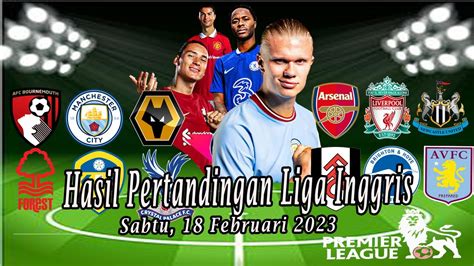 Hasil Pertandingan Liga Inggris Tadi Malam Top Score Dan Peringkat