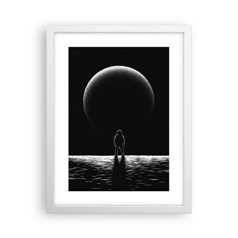 Obraz Plakat Twarzą w twarz 30x40cm Kosmos Astronauta Planeta