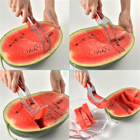 Steps How To Use Vellostar Watermelon Cutter Slicer Watermelon