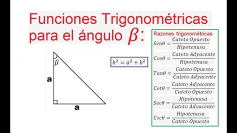 Cuales Son Las Funciones Trigonometricas Y Sus Formulas Manas