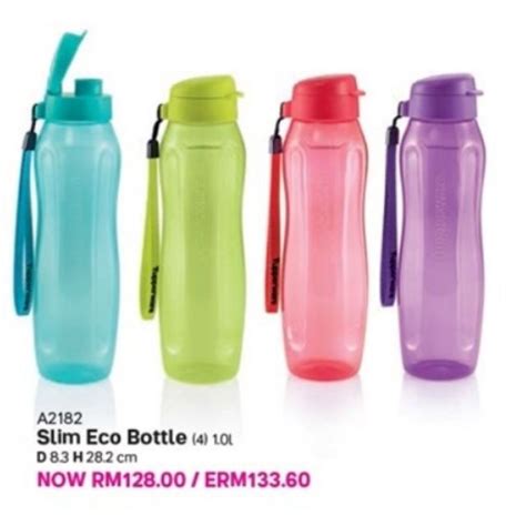 New Tupperware Slim Eco Bottle 1 0l Shopee Malaysia