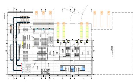 Production Factory Layout Plan Autocad Drawing Dwg File Workshop