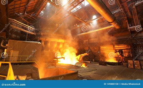 Asting Ingots In Foundry Shop, Metallurgical Production. Stock Footage ...