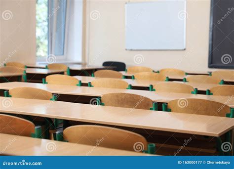 View Of Empty Modern Classroom Stock Image Image Of University Modern 163000177