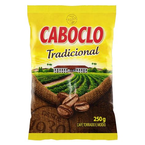 Café Torrado e Moído Tradicional Caboclo Pacote 250g Super José