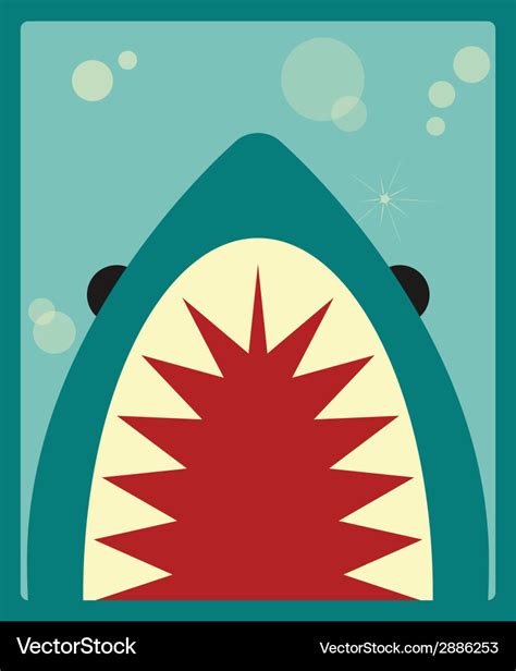 Shark poster Royalty Free Vector Image - VectorStock