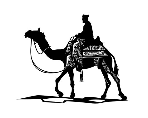 Camel Rider Silhouette Black Logo Animals Silhouettes Icons Camel