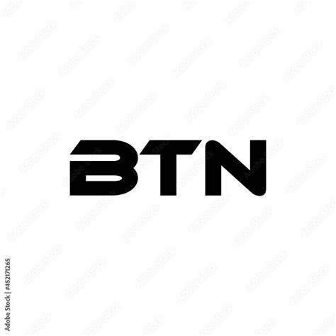 Btn Letter Logo Design With White Background In Illustrator Vector