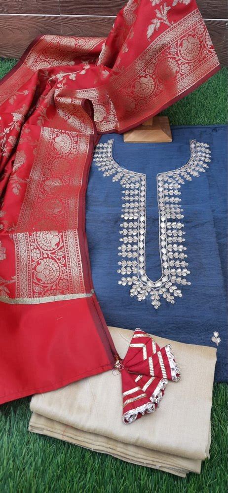 Unstitched Aaditri Banarasi Gota Patti Suit At Rs In Jaipur