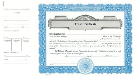 Certificate Of Trust Form Sample Template Become A Notary Notary