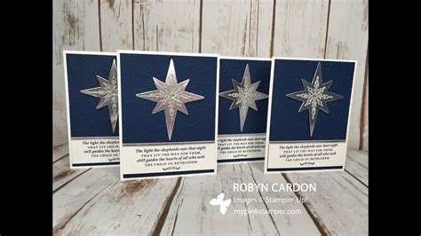 How To Make Stampin Up Christmas Cards With Star Of Light Stamp Set