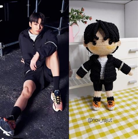 Crochet Doll Amigurumi Jungkook BTS Crochet Bouquet Crochet