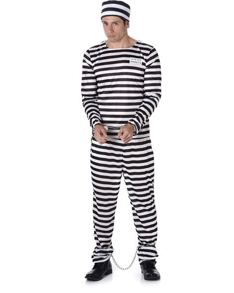 Karnival Costumes Hard Time Convict Prisoner Mens Costume Large 42 44