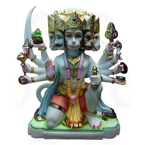 Marble Hanuman Statue Standing Panchmukhi Hanuman Statue Manufacturer