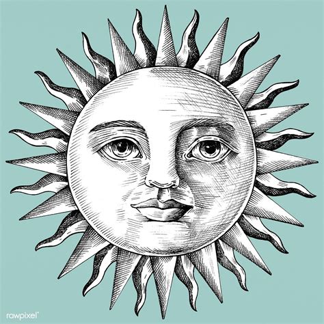 Download Premium Illustration Of Hand Drawn Sun With Face 411039 How