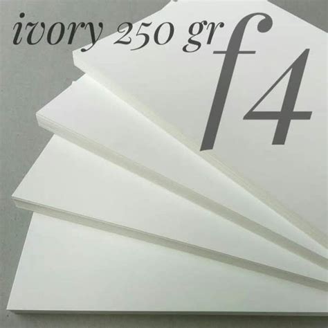 Jual Isi 50 Lembar Kertas Ivory 250 Gsm Uk F4 Folio 21 5 Cm X 33