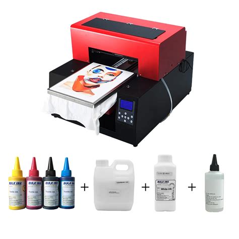 Colorsun Automatic A3 T shirt DTG Flatbed printer Textile Printer for Cotton T Shirt Printing ...